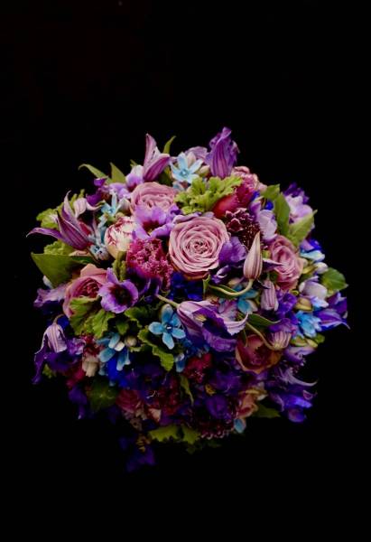 Flower：バラ、リューココリーネ、ブルースター、ラナンキュラス、チューリップ、スカビオサ、クレマチス、