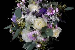 Flower：バラ（ブルゴーニュ）、ストック、トルコキキョウ、スターチス、ユーカリ（ポポラス）
